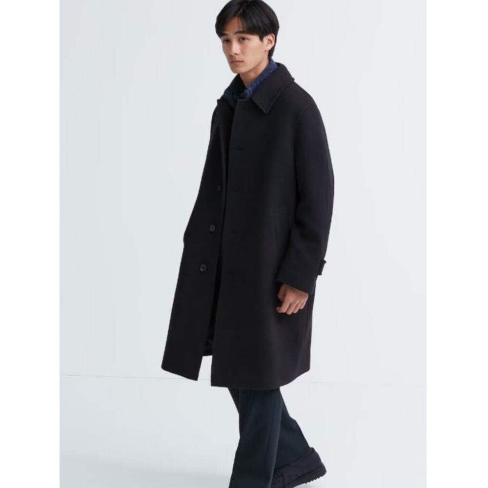 Uniqlo Balmacaan Coat in Black (Unisex)